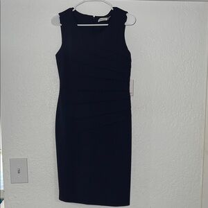 Calvin Klein Navy Sleeveless Midi Dress